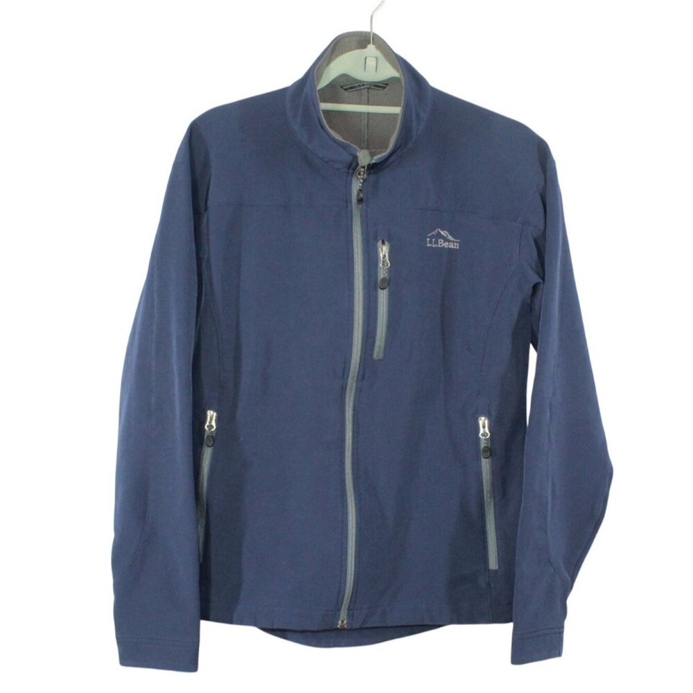 LL Bean Mens Carbon Navy Windproof Softshell Jacket Size S Gorpcore Utility